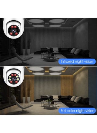 1080P Wireless Light Bulb Monitor Camera WiFi Security Camera 2MP Supports 2-way Audio Smart Motion Detection & Alarm Mobile APP Remote Monitoring White - pzsku/ZAC9CD502CEAFB9E241BFZ/45/_/1663092069/32cd07eb-cee4-4cc5-83c4-0f401d2b2c75