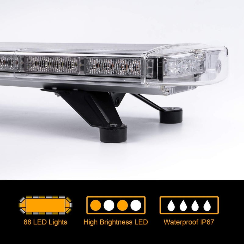 ASPL 47" 88 LED High Intensity Low Profile Roof Top Strobe Light Bar - Image 3