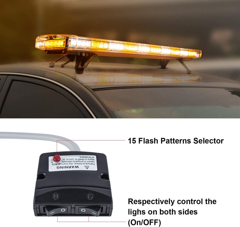 ASPL 47" 88 LED High Intensity Low Profile Roof Top Strobe Light Bar - Image 5
