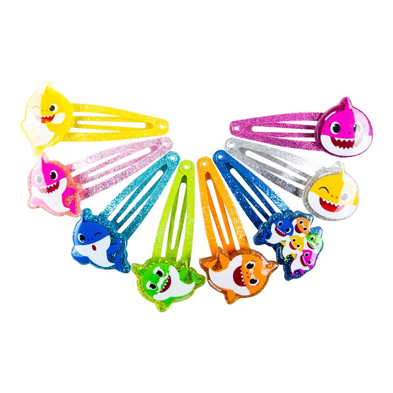 Luv Her Baby Shark Kids Hair Clips for Girls Snap Clips 8 Pack Multi Color Ages 3+ - Image 2