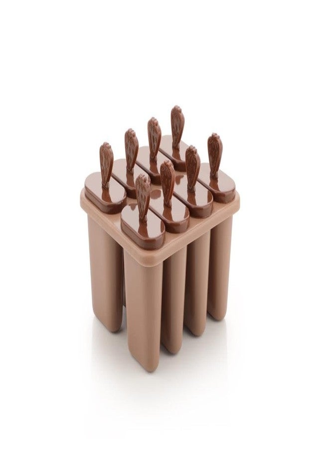 Makekartz.com Plastic Set of 8 Kulfi Candy Mould Tray 100% Food Grade Homemade Reusable for Home, Kitchen, Ice Lolly Mould,Popsicle Frozen Ice Cream, Ice Pop Makers for Children & Adults - Multicolor - Image 1