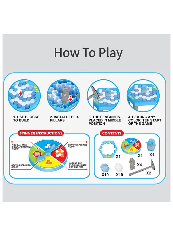 بينجوين تراب لعبة تعليمية على شكل مكعبات ثلج من سيف بينغوين 25.5x25.5x6سم - Image 4