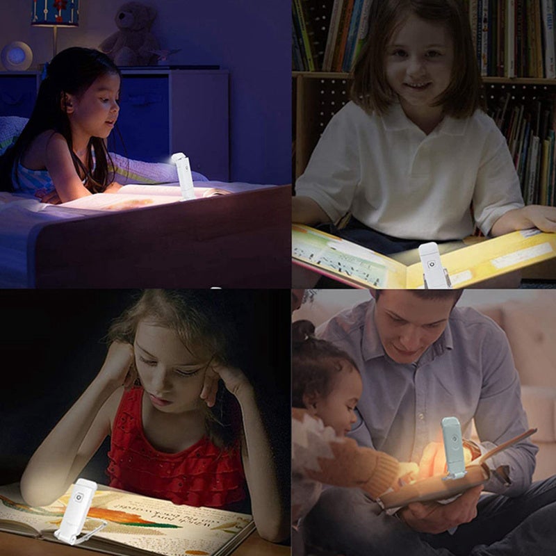 Book Light: 2 Pcs, 2 Lighting Modes, Dimmable Brightness - USB Rechargeable, Flexible Adjustable Neck for Kids, Adults, Bookworms - Image 4