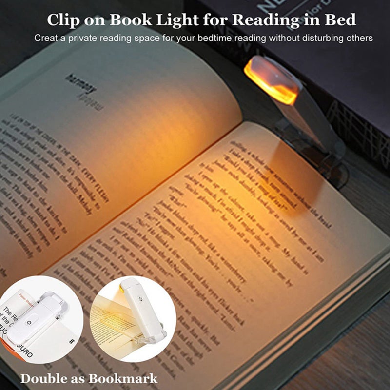 Book Light: 2 Pcs, 2 Lighting Modes, Dimmable Brightness - USB Rechargeable, Flexible Adjustable Neck for Kids, Adults, Bookworms - Image 5