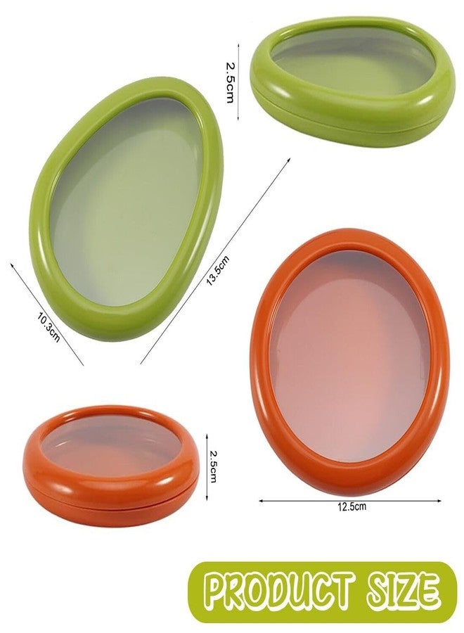 LINXIU Fruit and Vegetable Storage Containers for Fridge Avocado Saver Reusable Onion Storage Container Holder Keeper Fresh Stretch Pod 2Pcs - Image 2