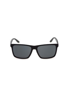 FILA Men's Polarized  Sunglasses SFI726 57Z42P - Lens Size: 57 Mm - Total Shiny Black  - Image 2