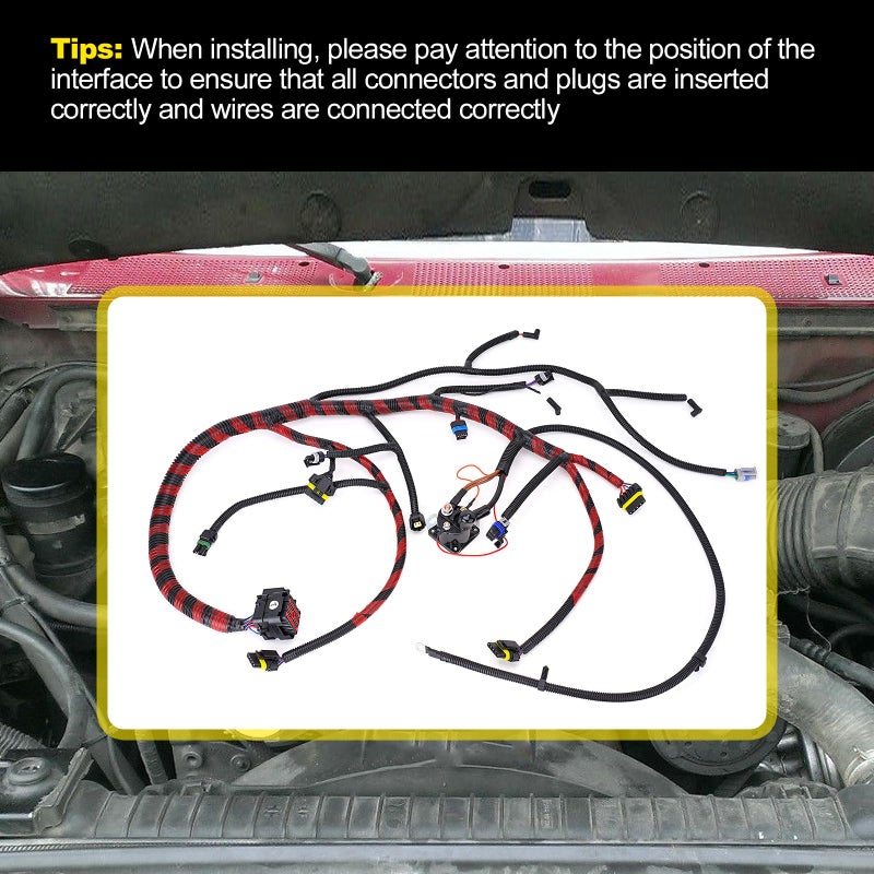 YEHERIT F7TZ9A451CA Engine Wiring Harness Assembly Compatible with 1997 Ford F-250 HD F-350 F-Super Duty 7.3L Diesel Replace# F7TZ-9A451-CA - Image 5