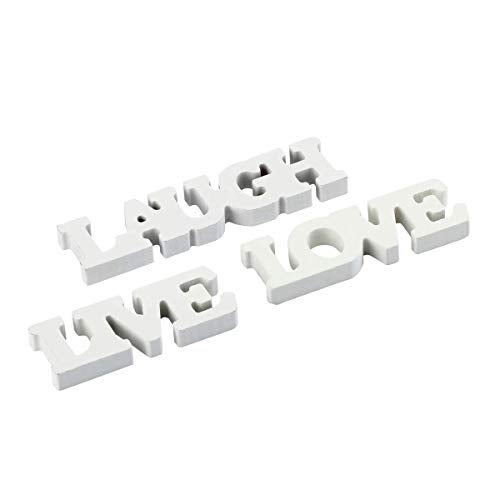 BinaryABC Live Love Laugh Wooden Letters,Valentines Day Table Decorations Supplies,3Pcs - Image 1