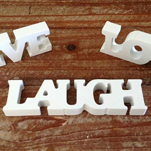 BinaryABC Live Love Laugh Wooden Letters,Valentines Day Table Decorations Supplies,3Pcs - Image 4