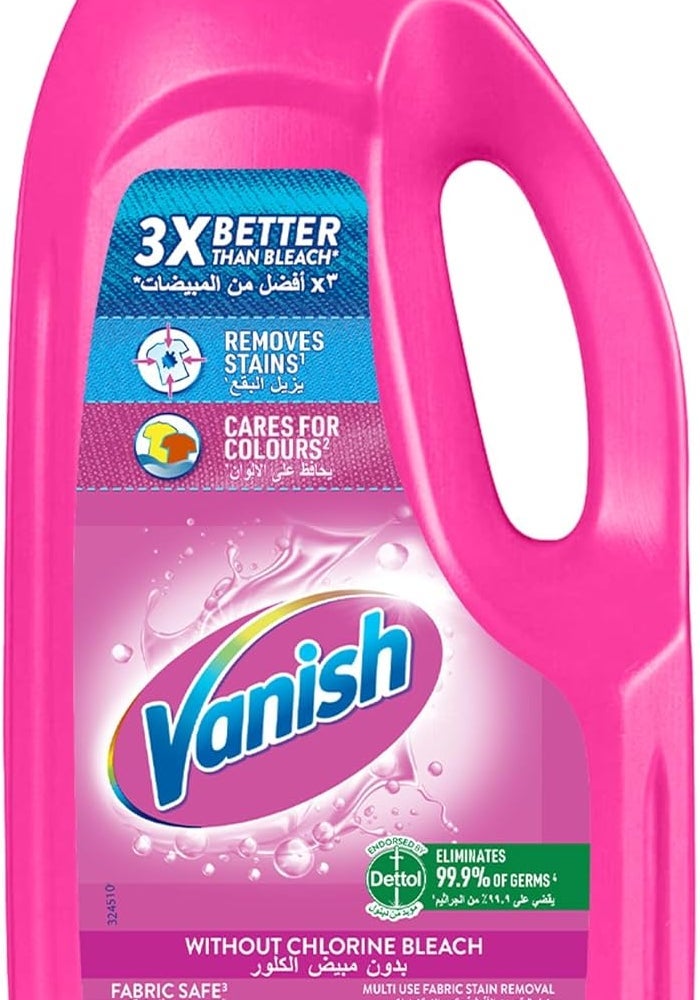 Vanish منظف بقع الأقمشة السائل فانيش 1 لتر للملابس الملونة والبيضاء - Image 1