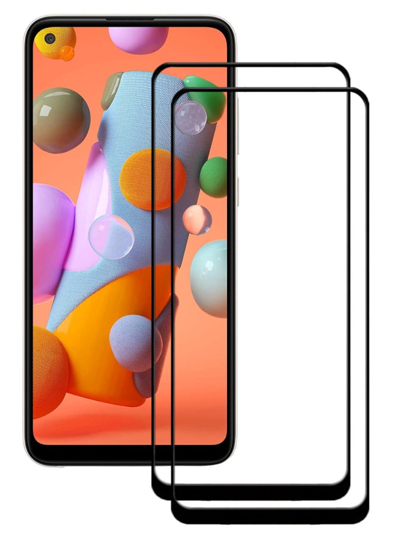 ACLIX 2 Pieces Antistatic ESD Dustproof Premium Quality High Definition Tempered Glass Screen Protector Designed For Samsung Galaxy A11 - Image 1