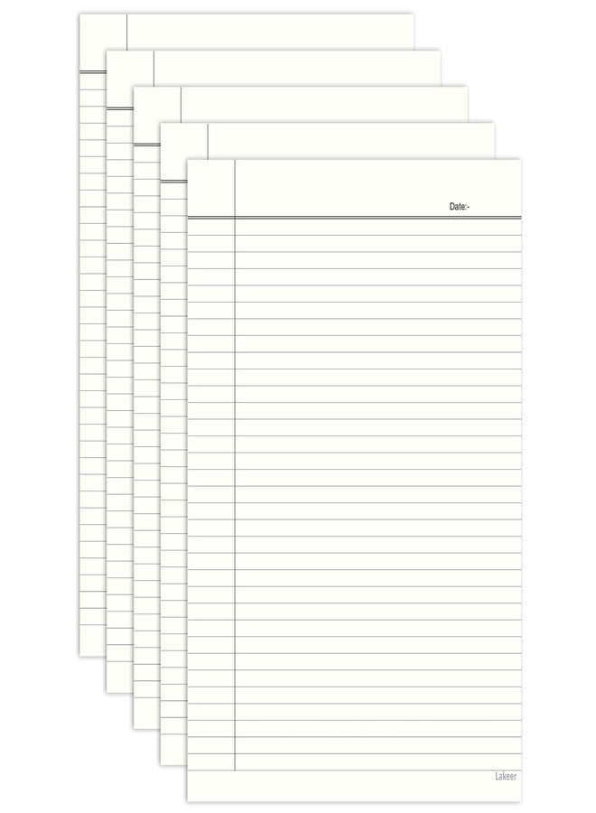 Lakeer A4 Single Side Ruled Paper - 140 GSM Thick Paper, Pack of 50 Sheets | Ideal for Projects, Assignments, Practicals, and Homework (Ivory) - Image 1