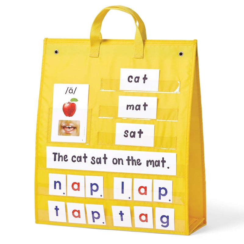 hand2mind hand2mind Phonics SkillBuilding Demonstration Pocket Chart Hanging Pocket Chart for Classroom Tabletop Pocket Chart Phonemic Awareness Activities Science of Reading Classroom Materials - Image 1