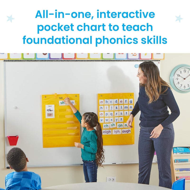 hand2mind hand2mind Phonics SkillBuilding Demonstration Pocket Chart Hanging Pocket Chart for Classroom Tabletop Pocket Chart Phonemic Awareness Activities Science of Reading Classroom Materials - Image 3