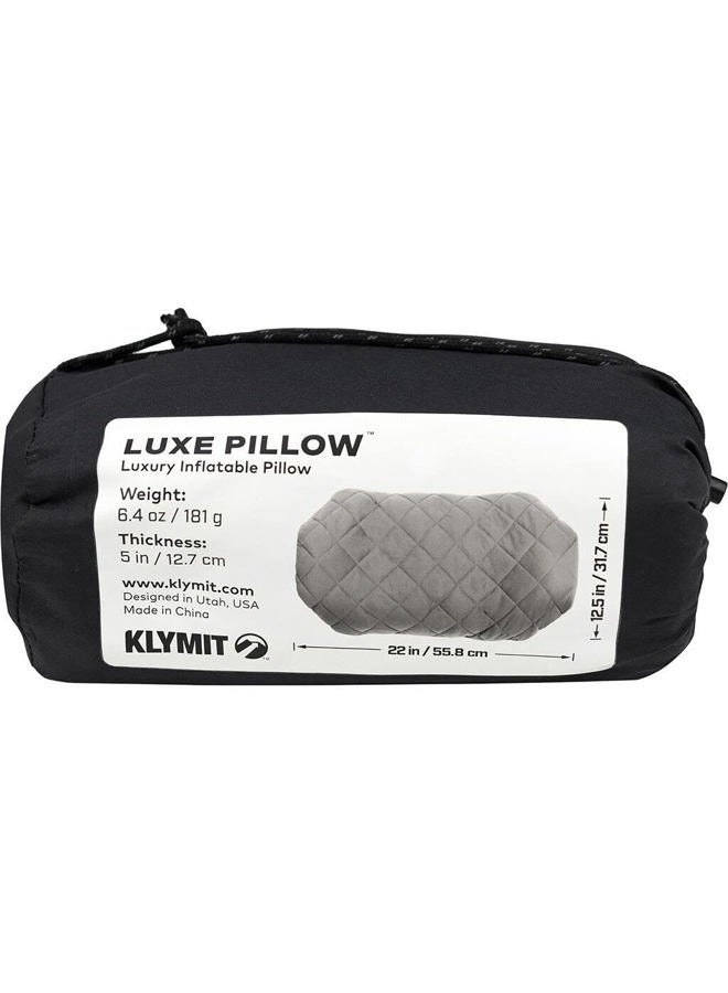 Klymit Luxe Travel Pillow, Lightweight Inflatable Hybrid Airplane, Backpacking, Hammock, and Camping Pillow - Image 2