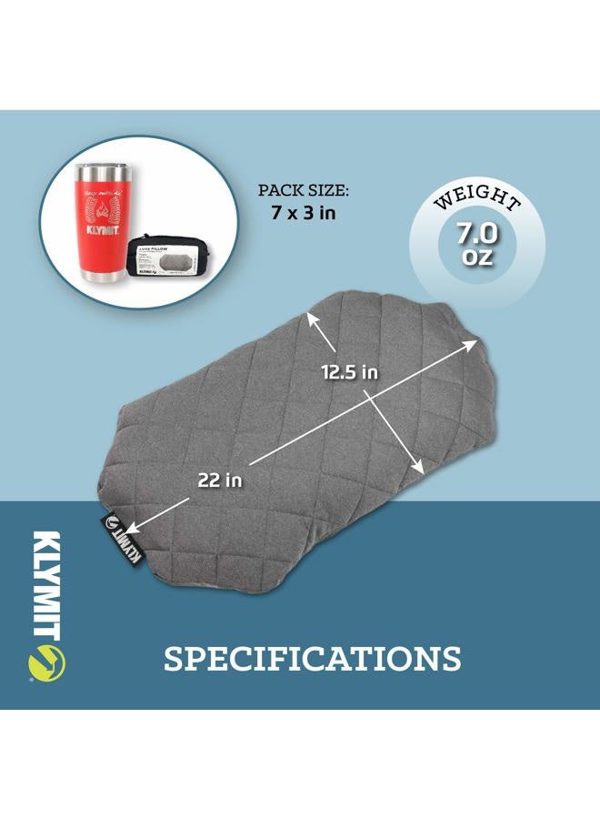 Klymit Luxe Travel Pillow, Lightweight Inflatable Hybrid Airplane, Backpacking, Hammock, and Camping Pillow - Image 4