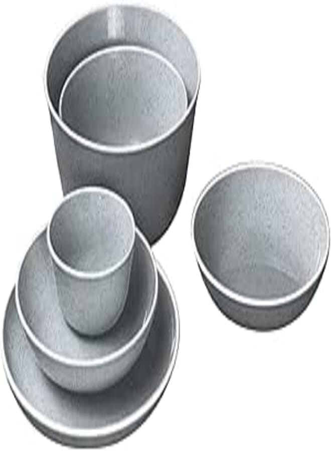 ELWATANIA FLU DISH SET 26 PCS CHARCOAL