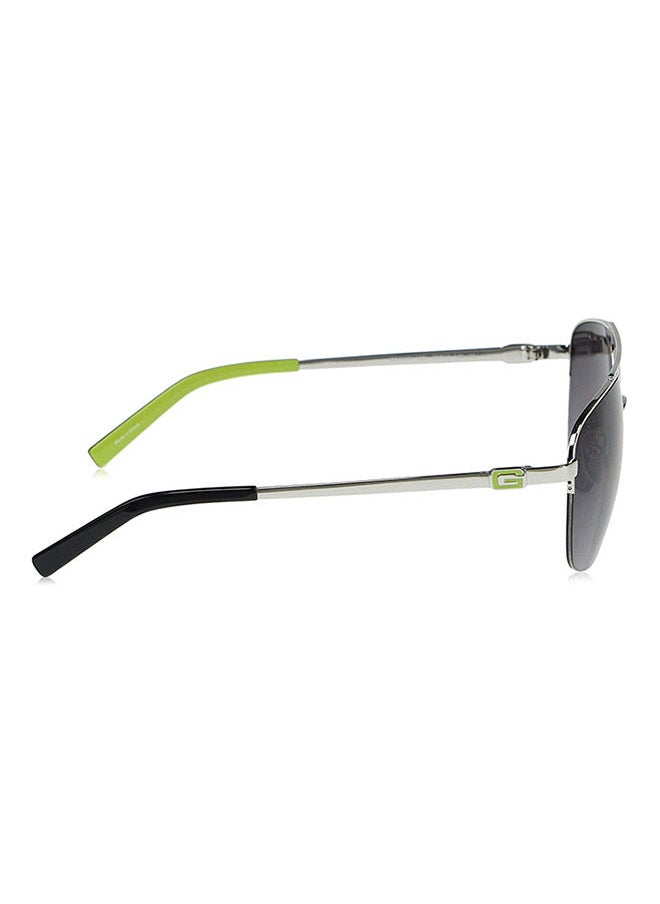 GUESS Full Rim Aviator Frame Sunglasses GF5065 10B - Lens Size: 60mm - Shiny Light Nickeltin Large  - Image 3