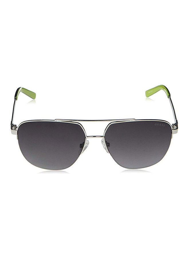 GUESS Full Rim Aviator Frame Sunglasses GF5065 10B - Lens Size: 60mm - Shiny Light Nickeltin Large  - Image 2