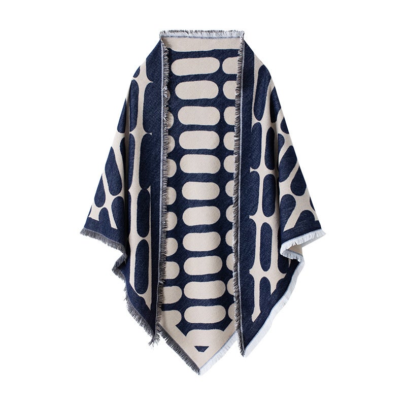 Wool Blend Triangle Shawl Scarf - Image 1
