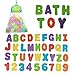 Funsland Bath Toys Organizer 36 Soft Foam ABC 123 Letters Numbers Bathroom Alphabet Baby Toys for Early Learning Foam Letters and Quick Dry Storage Net Bag - Image 3
