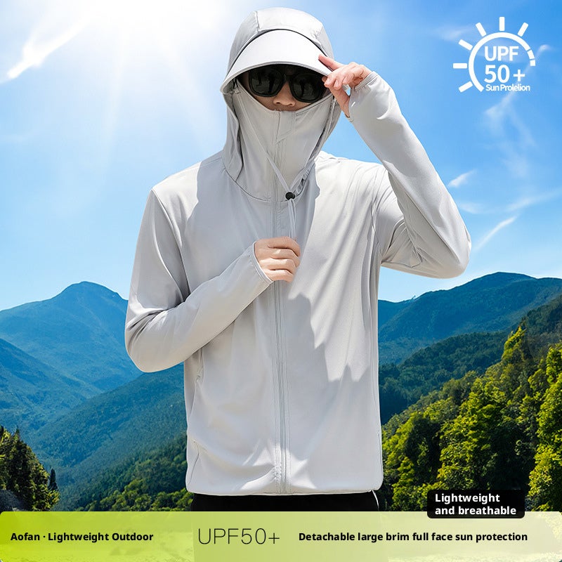 Men's Summer Ice Silk UPF50+ Loose Sun Protection Jacket - Image 1