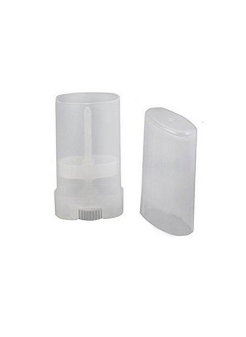 15 Ml Empty Plastic Oval Deodorant Containers Lip Gloss Balm Tubes For Diy Homemade Lip Balm Crayon Chapstick Vials Holder Case 0.5 Oz Pack Of 10 (Transparent)