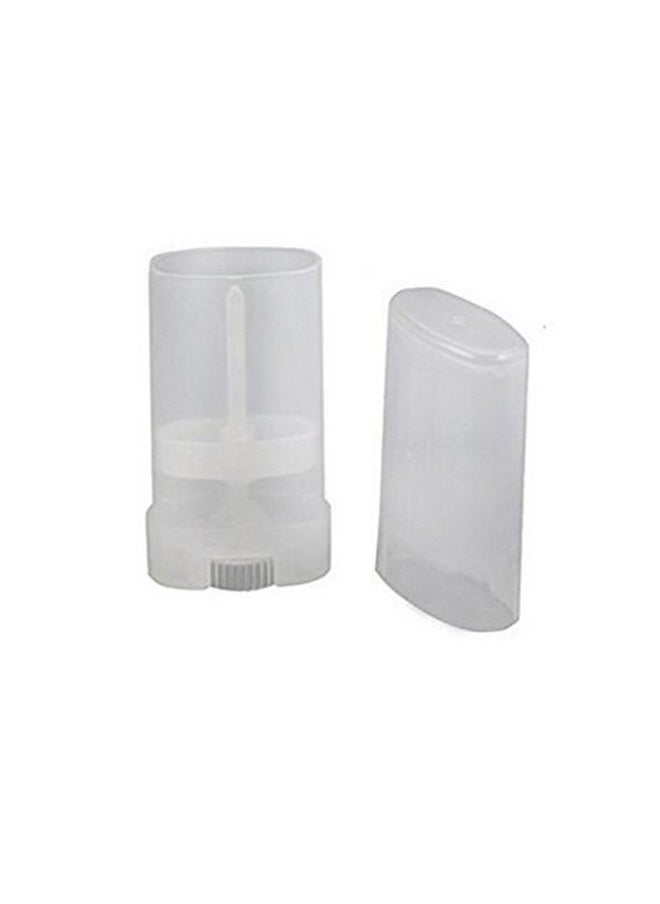 ericotry 15 Ml Empty Plastic Oval Deodorant Containers Lip Gloss Balm Tubes For Diy Homemade Lip Balm Crayon Chapstick Vials Holder Case 0.5 Oz Pack Of 10 (Transparent)  - Image 1