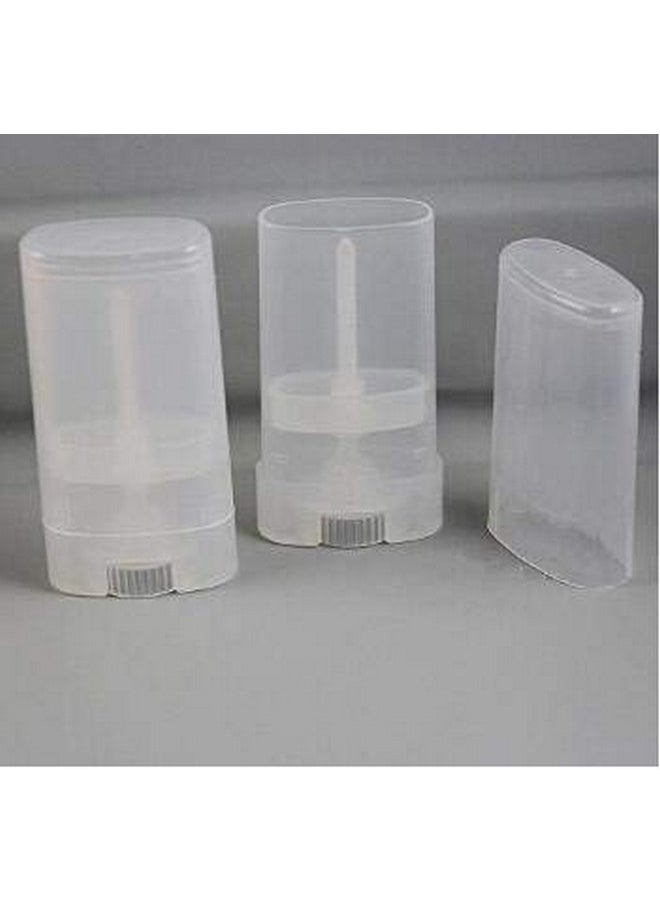 ericotry 15 Ml Empty Plastic Oval Deodorant Containers Lip Gloss Balm Tubes For Diy Homemade Lip Balm Crayon Chapstick Vials Holder Case 0.5 Oz Pack Of 10 (Transparent)  - Image 3