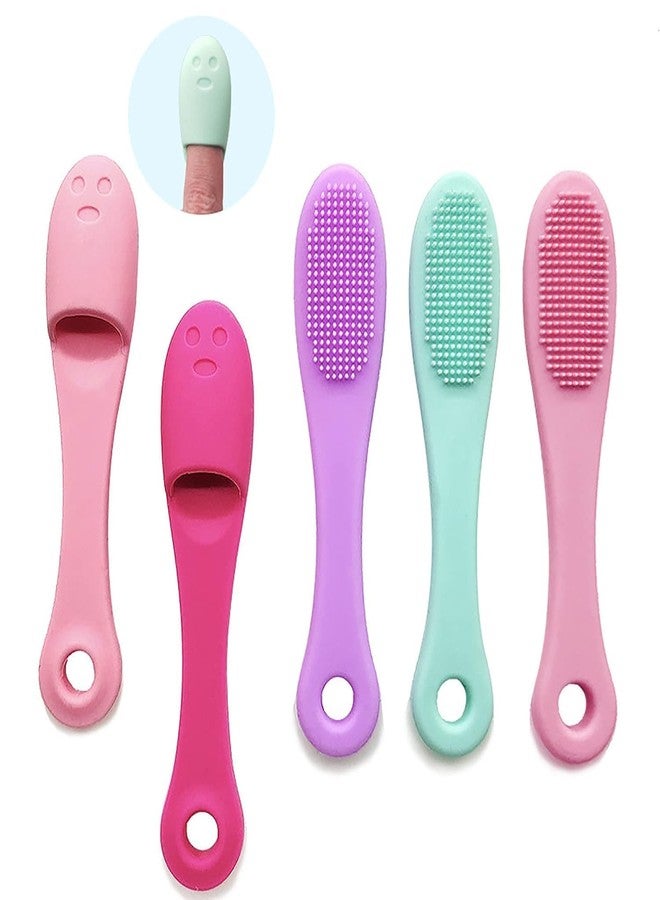 MGNLR 2 Pcs Silicone Face Cleaner Blackhead Remover Brush Cleanser Nose Pore Brush Finger Scrubber Tool Facial Skin Cleaner Brush, Face Scrubber Cleanser Brush For Gently And Effectively Cleaning - Image 2
