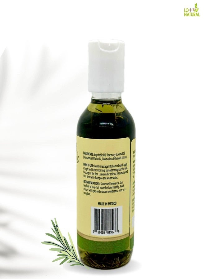 LO+NATURAL زيت إكليل الجبل (زيت إكليل الجبل) - تركيز عالٍ، (120 مل) - زيت عطري طبيعي للشعر والبشرة برائحة منعشة - Image 2