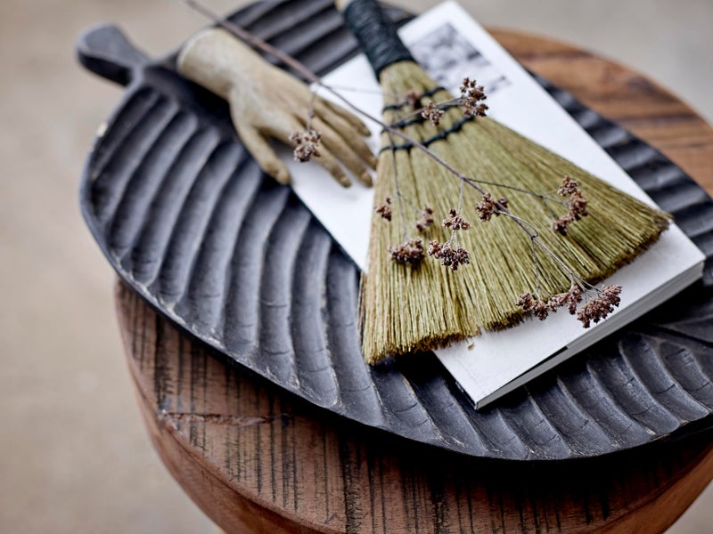 Creative Co-Op Whisk Brooms with Yarn Wrapped Handles, Multi Color Neutrals, Set of 4 - Image 2