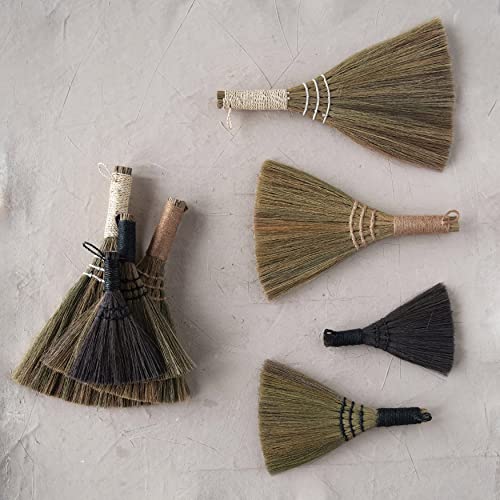Creative Co-Op Whisk Brooms with Yarn Wrapped Handles, Multi Color Neutrals, Set of 4 - Image 4