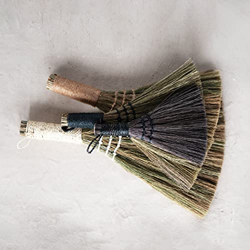 Creative Co-Op Whisk Brooms with Yarn Wrapped Handles, Multi Color Neutrals, Set of 4 - Image 5