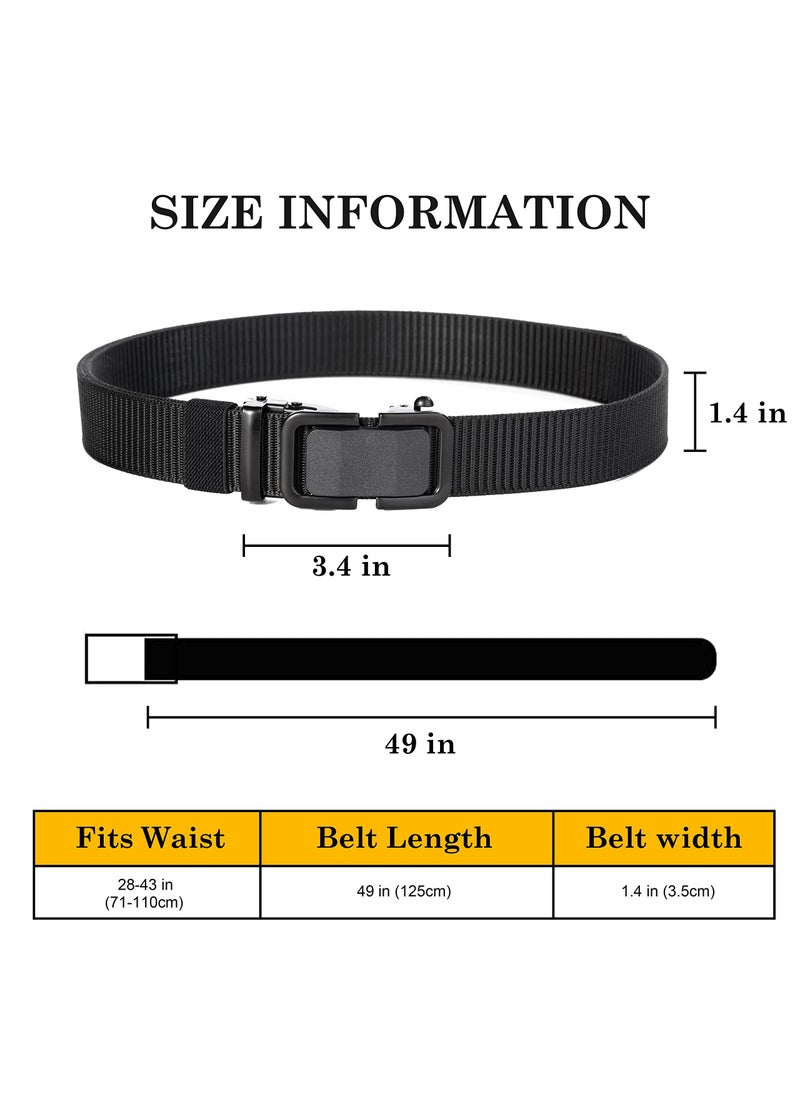 SYOSI Mens Tactical Belt, 4-Pack Elastic Golf Belts for Men, Elastic Stretch Belts Nylon Casual Belt for Jeans Adjustable Web Belt  - Image 4