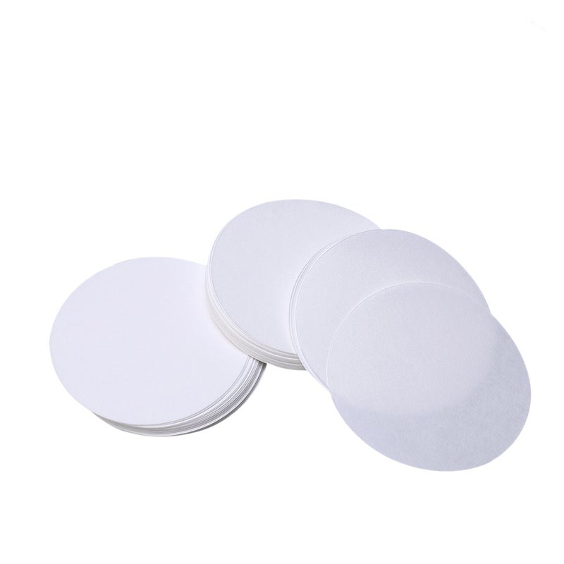 100 PCS 12.5cm Dia Premium Discs Medium Flow Rate Qualitative Filter Paper (White) - Image 1