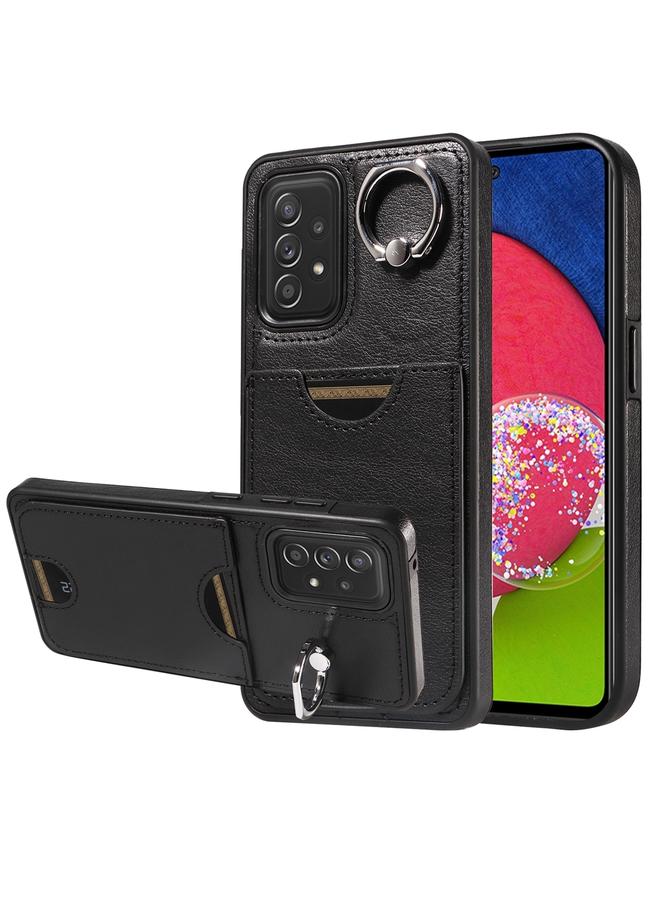 اس-توب جراب لهاتف Samsung Galaxy A52 5G / 4G / A52s 5G جراب هاتف بفتحة بطاقة من جلد العجل - Image 1