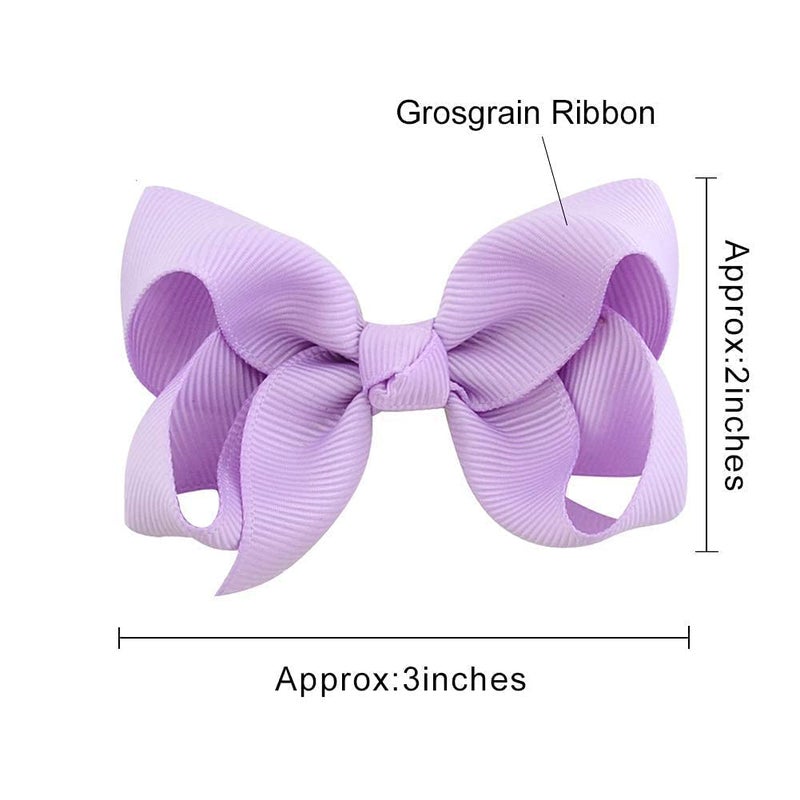 OAOLEER Hair Bow Clip, 20 Colors 3 Inch Grosgrain Ribbon Bows Hair Alligator Clips Hair Barrettes Hair Accessories for Girls Toddler Infants Kids Teens Children - Image 5