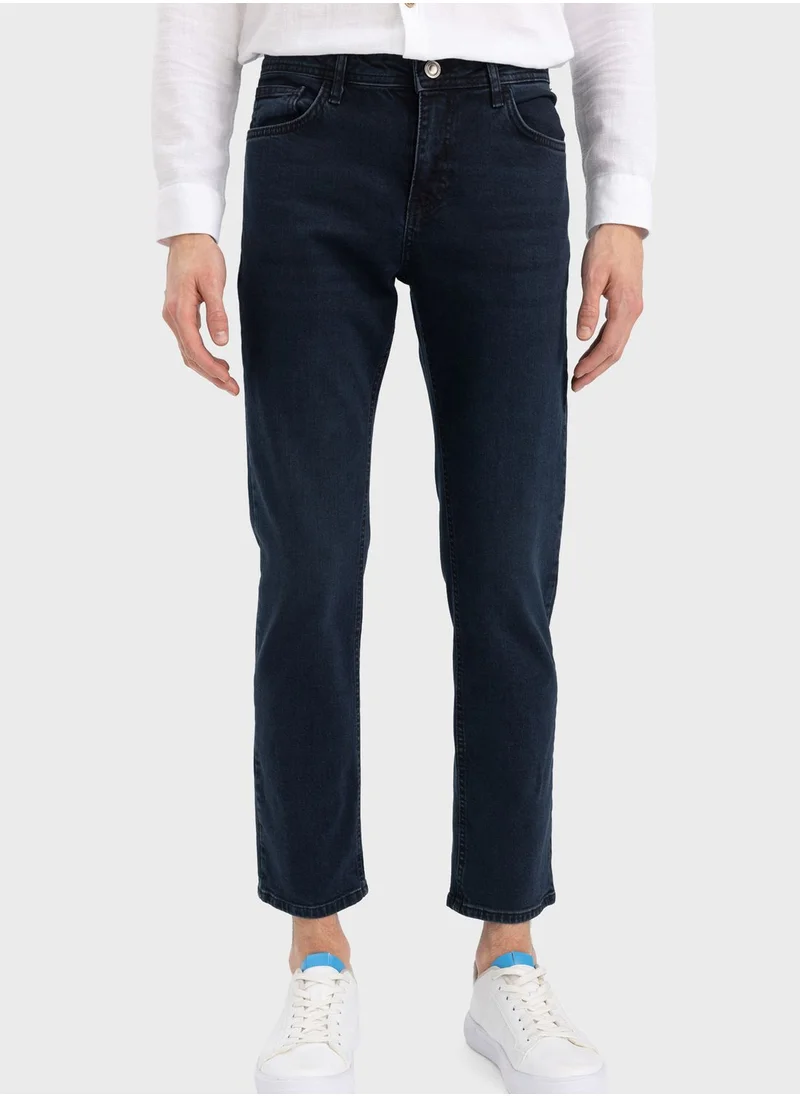 DeFacto Mid Wash Regular Fit Jeans