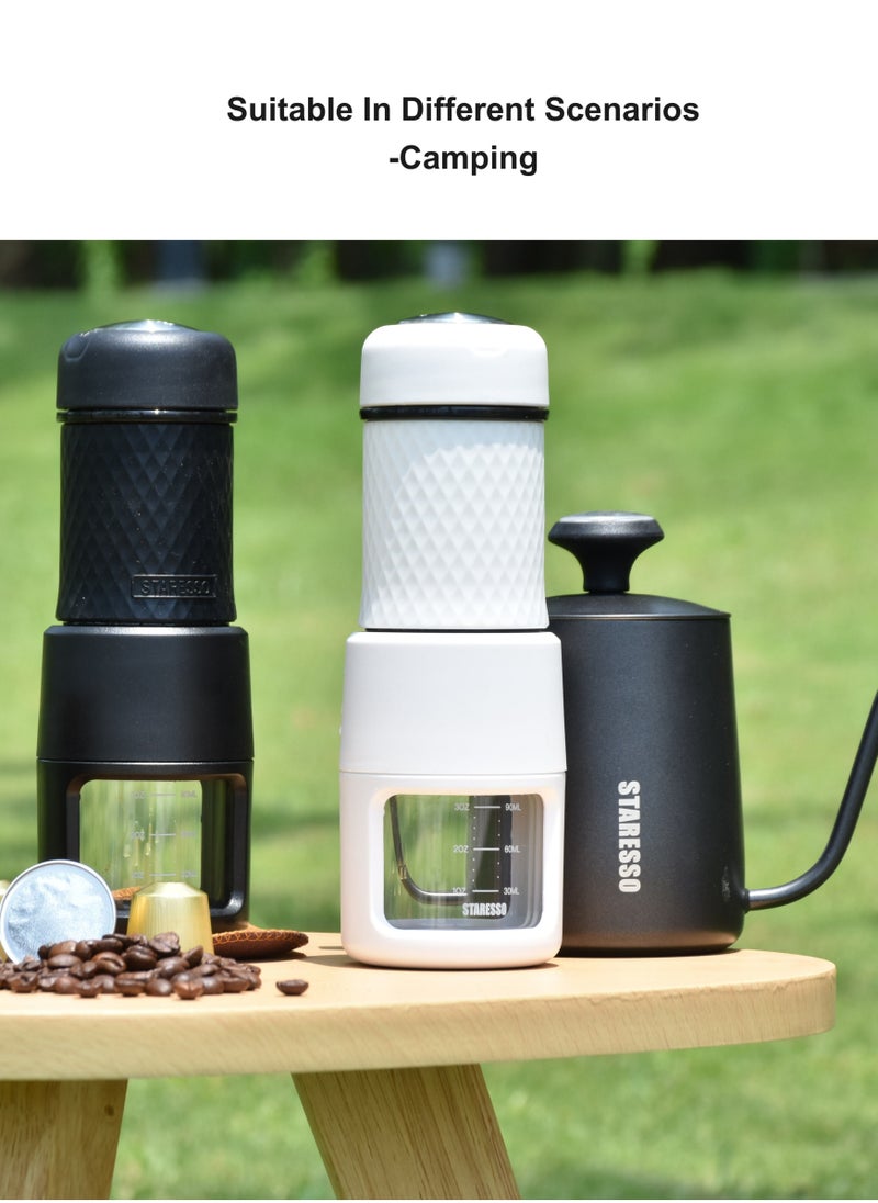 STARESSO - Classic Portable Espresso Maker, 2 in 1 Travel Coffee Maker, Compatible Capsules and Ground Coffee, Manual Espresso Machine, Hand Press Coffee Maker for Kitchen Travel, Camping, Hiking - Image 1