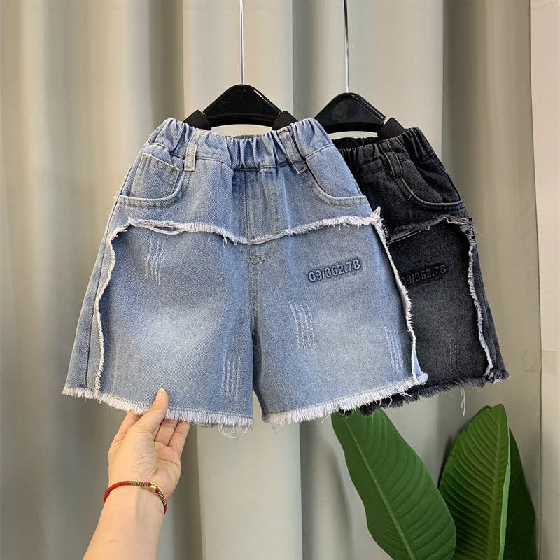Boys' Summer Denim Shorts Stylish Baby Summer Thin Casual Pants Children'S Cool Five-Point Shorts - Image 2