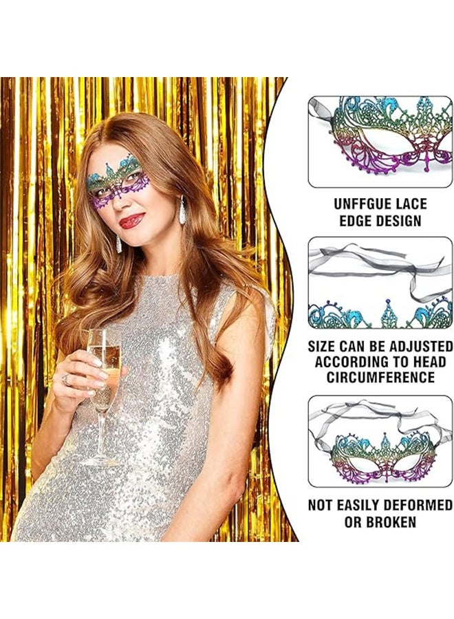 Lemon Masquerade Mask for Women, Lace Eye Mask for Couples, Mysterious Venetian Costume Ball Masks for Party, Halloween Carnival - Image 5
