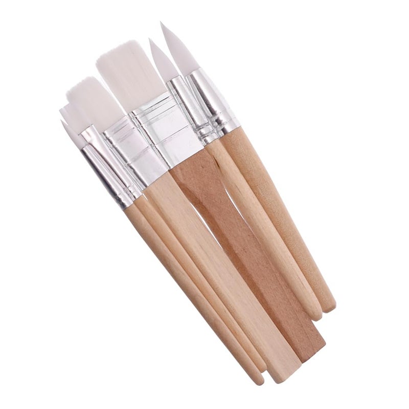 Elmaayergy Keep Smiling A6325 Set Of 6 Pieces Of Artist Paint Brushes With Durable Material, Suitable For School And Home