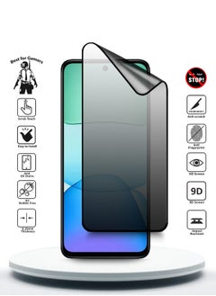 Wtech Xiaomi Redmi 13 4G 2024 Nano Ceramic Privacy Full Glue Full Cover Matte Flexible Screen Protector (MSCNMP) - Clear/Black  - Image 2