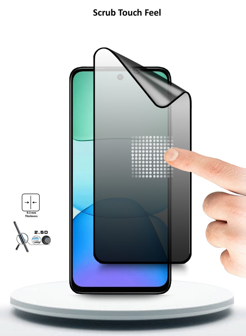 Wtech Xiaomi Redmi 13 4G 2024 Nano Ceramic Privacy Full Glue Full Cover Matte Flexible Screen Protector (MSCNMP) - Clear/Black - Image 3