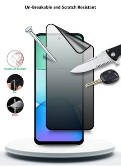 Wtech Xiaomi Redmi 13 4G 2024 Nano Ceramic Privacy Full Glue Full Cover Matte Flexible Screen Protector (MSCNMP) - Clear/Black  - Image 4