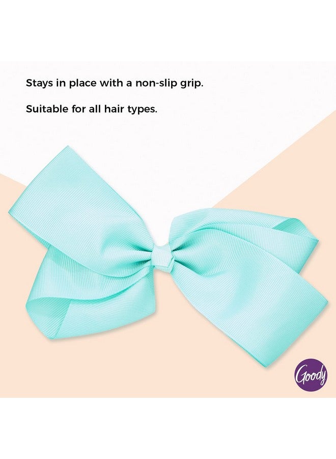 Goody Kids Large Bow Barrette Teal Stay Tight Closure Help Keep Hairs In Place Hair Accessories To Style With Ease And Keep Your Hair Secured For All Hair Types Pain Free - Image 3