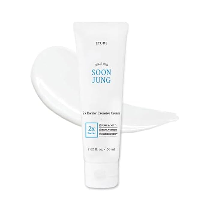 ETUDE SoonJung 2x Intensive Cream for Barrier Repair, Rich Moist, Madecassoside & Panthenol for Soothing, Face Moisturizer for Sensitive Skin, pH Balanced, Hypoallergenic, Korean Skin Care,2.02 Fl Oz - Image 1