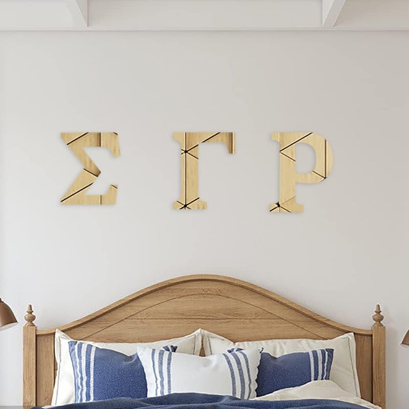 Focal20 Wooden Greek Letters, Unfinished 11 Inch Alphabet for DIY Crafts, Wood Letters Wooden Alphabets Letter Craft Pieces for DIY Display Decor (∑) 12 Inch - Image 4