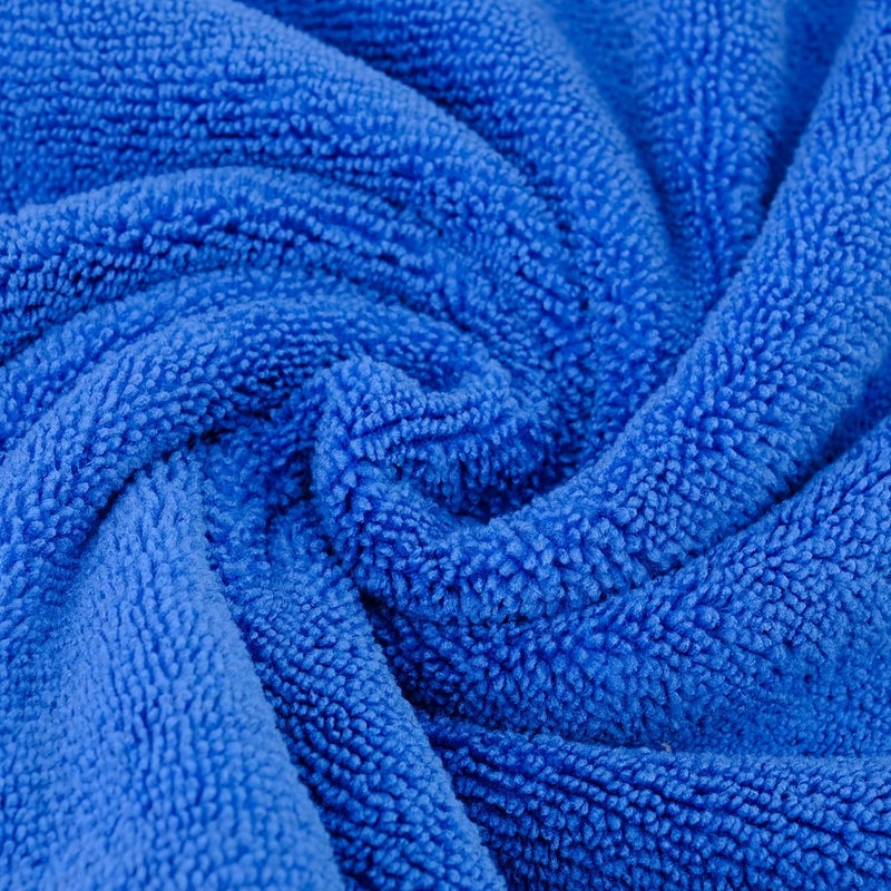 Polyte Premium Microfiber Cleaning Towel, 16x16 in, 24 Pack (Blue, Gray, Yellow) - Image 4